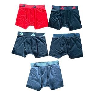Set of 5 adidas Boy's Boxer Briefs Size M 10-12 Athletic Underwear